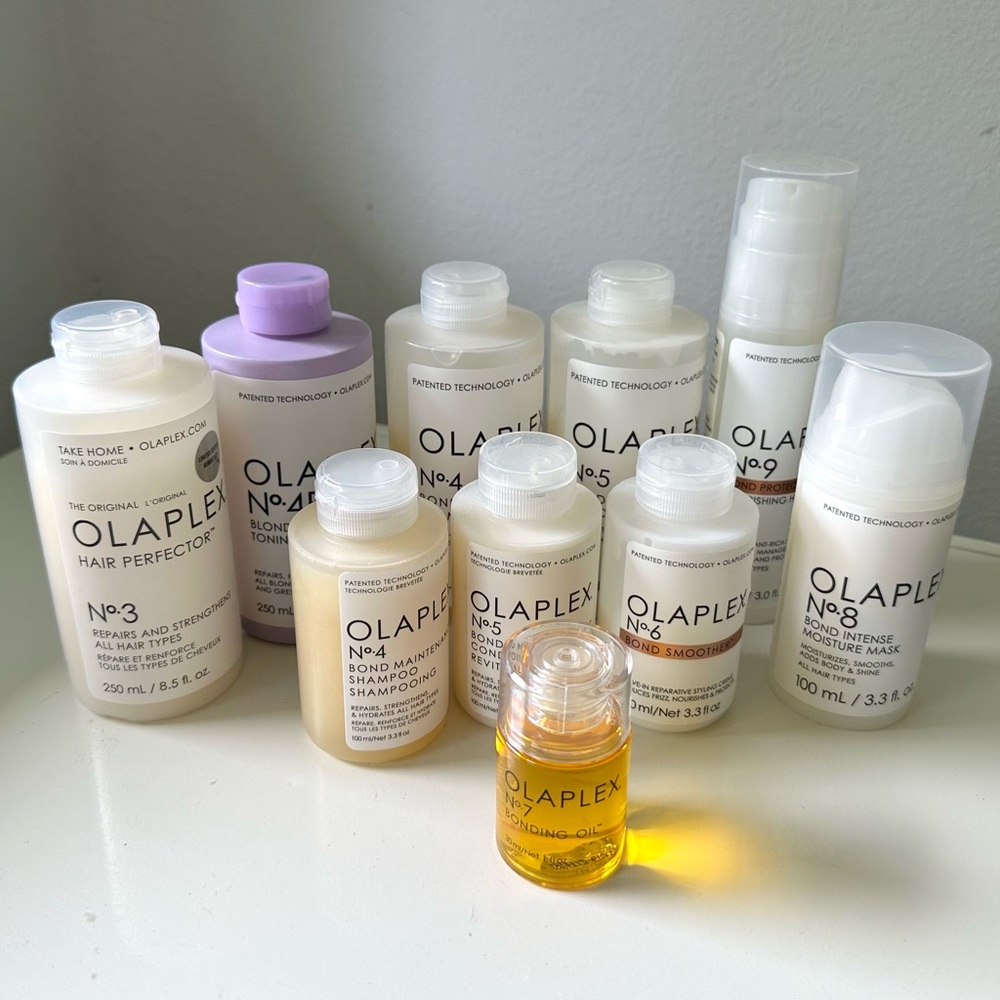 Bundle of OLAPLEX No. 3, 4, 4P, 5, 6, 7, 8, 9 The Complete Hair Care System